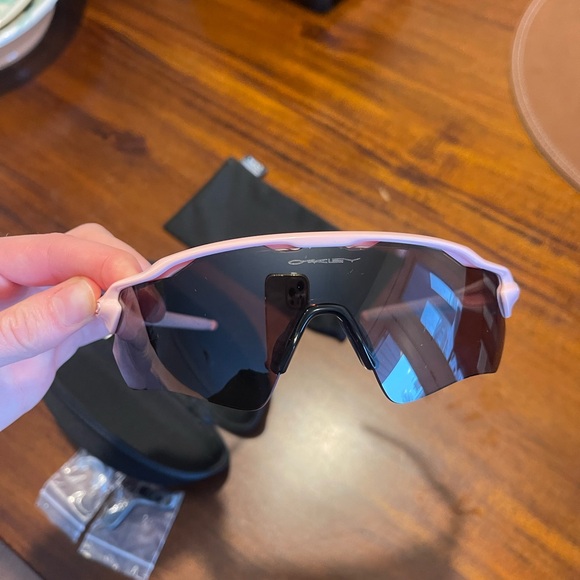 Oakley Pink Frame Sunglasses with Polarized Lenses - Picture 1 of 3